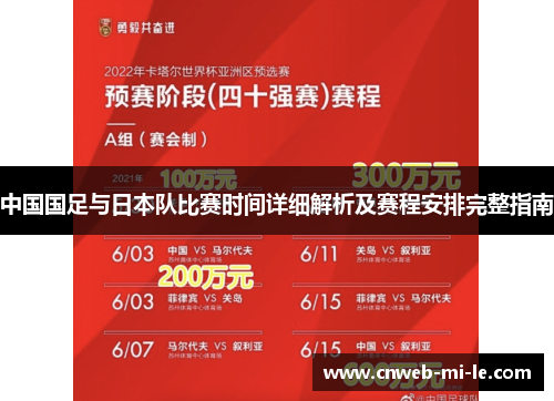 中国国足与日本队比赛时间详细解析及赛程安排完整指南