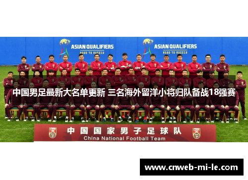 中国男足最新大名单更新 三名海外留洋小将归队备战18强赛